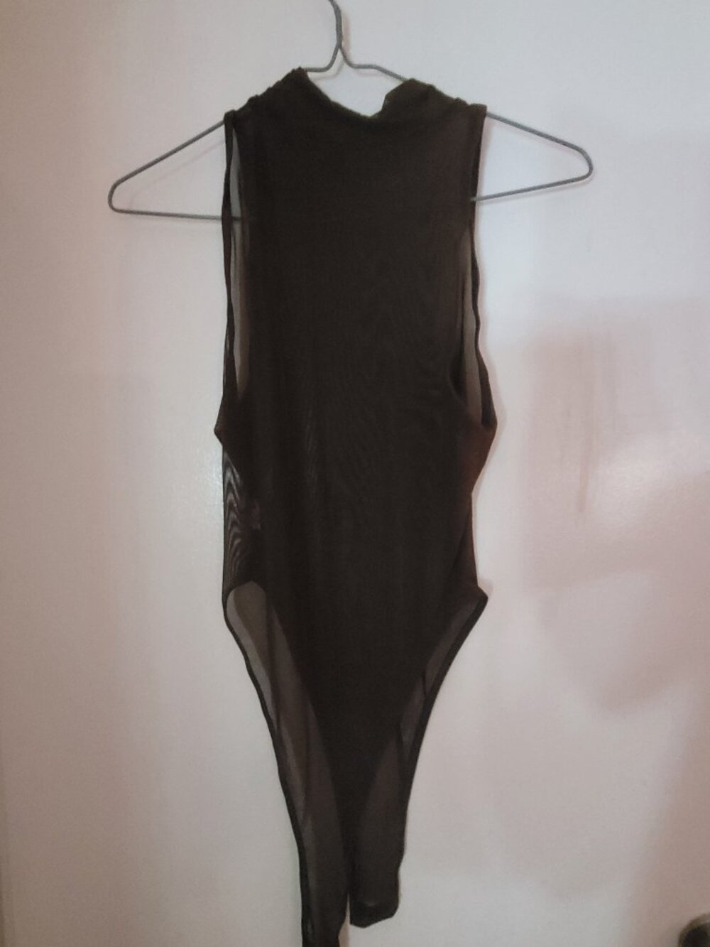 Sleeveless sheer top - bodysuit